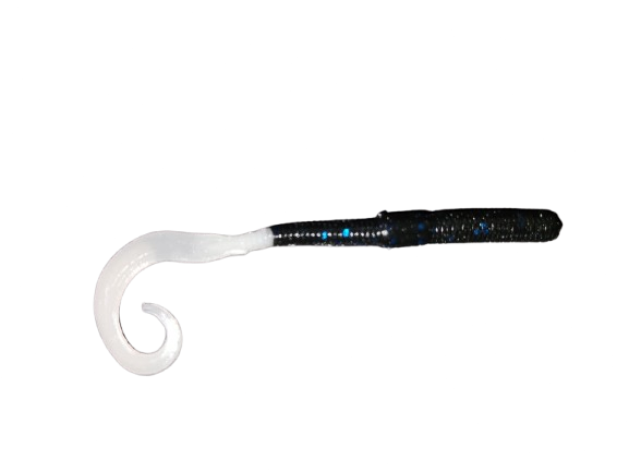 CURLY TAIL BLACK AND BLUE WHITE TAIL