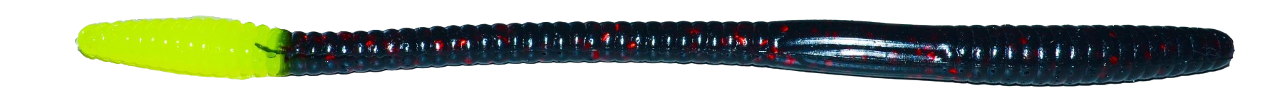 FINESSE WORM BLACK RED NEON CHARTREUSE TAIL