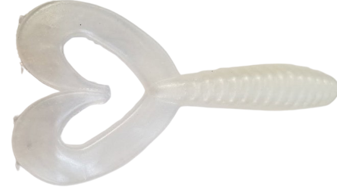 TWIN TAIL GRUB PEARL WHITE