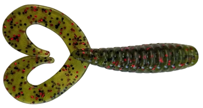 TWIN TAIL GRUB WATERMELON RED