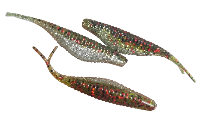 FLUKE 3" WATERMELON RED SILVER GLITTER LAM