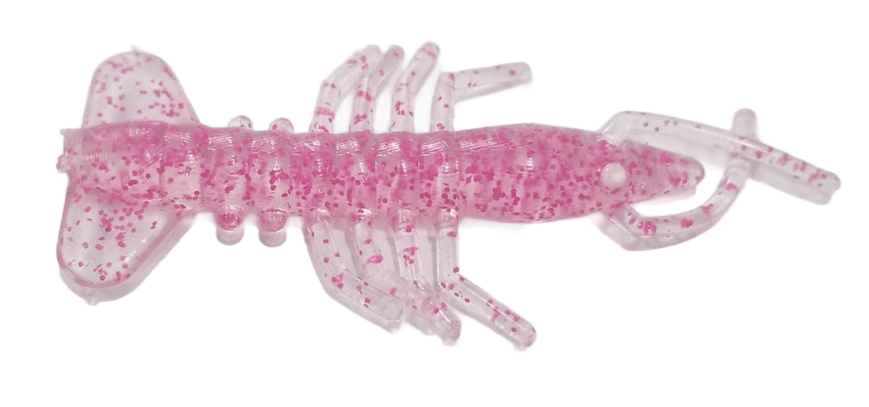 CAMARÓN 2" CLEAR PINK GLITTER