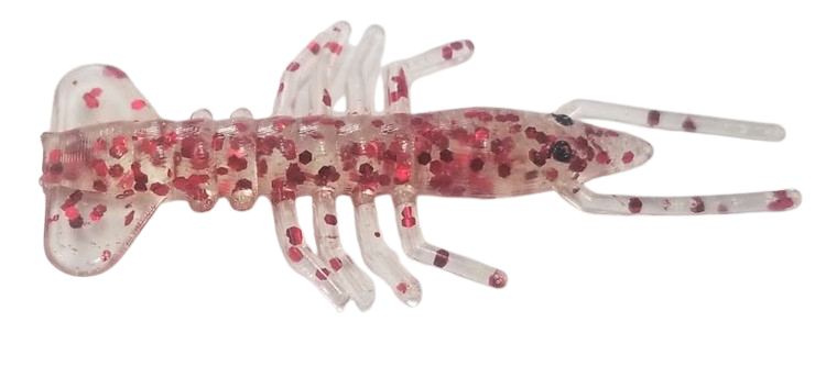 CAMARÓN 2" CLEAR RED GLITTER HI