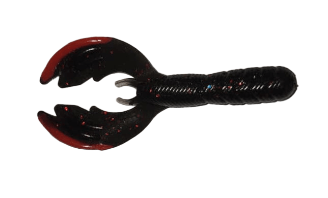 CRAW 4" BLACK RED NEON TENAZA RED