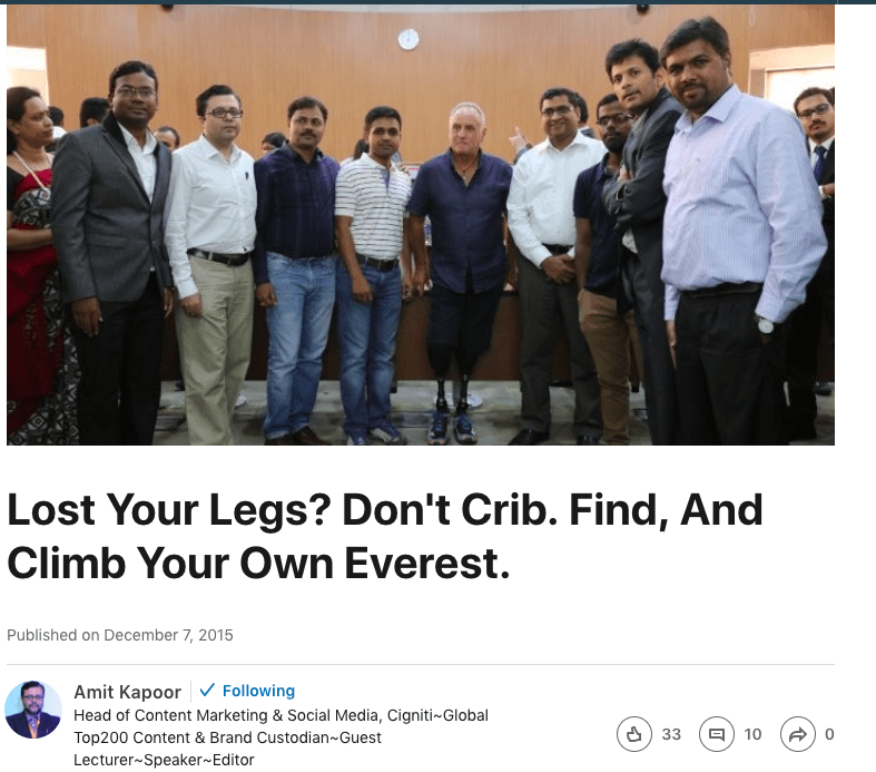 Amit kapoor's article
