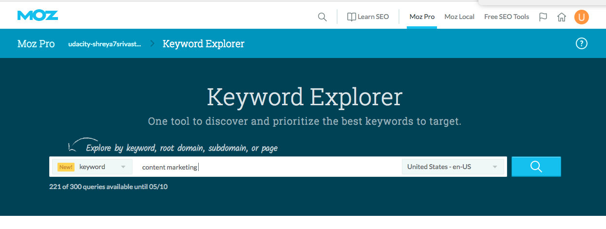 Keyword Explorer