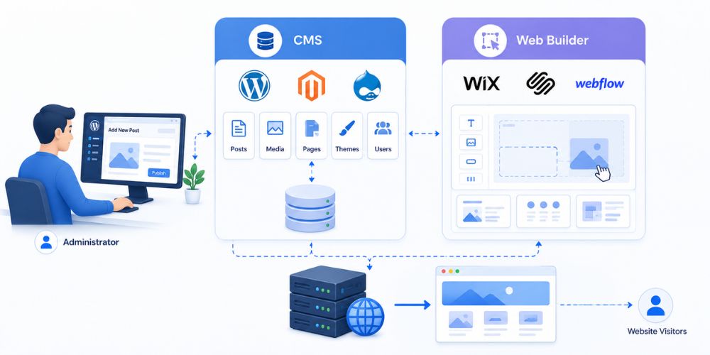 Hạ tầng quản lý nội dung cho phép nhà quản trị xây dựng và quản lý website dễ dàng