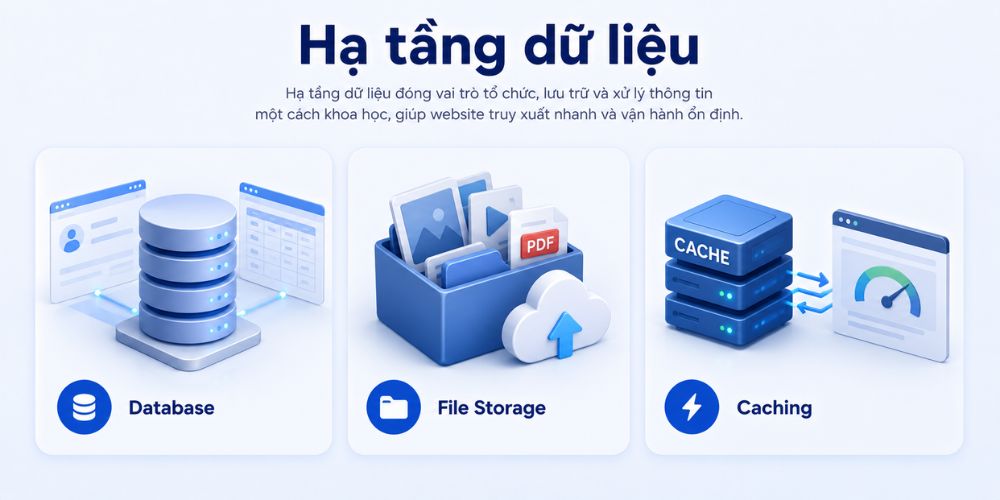 Hạ tầng dữ liệu tổ chức, lưu trữ và xử lý thông tin nhanh chóng