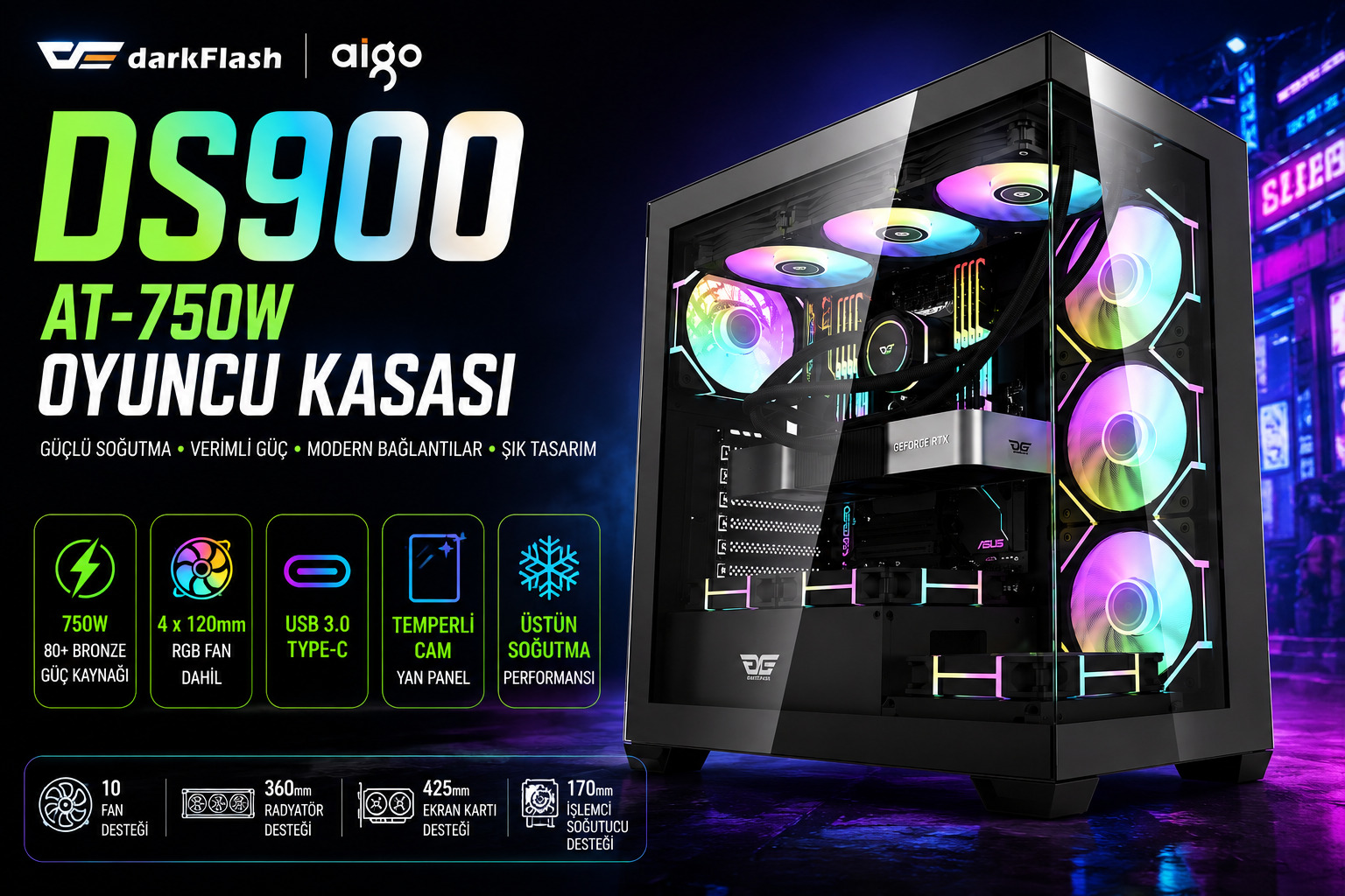 Aigo DarkFlash DS900 Genel Tanıtım