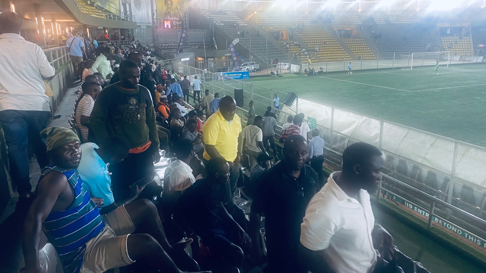 Fans watch URA FC against UPPC at Hamz Stadium