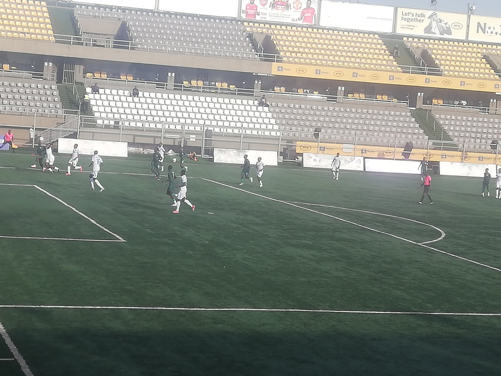 UPDF fc players to penetrat through URA fc's defense