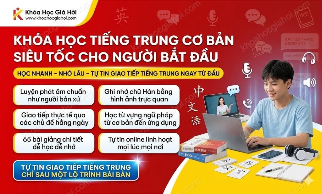 Khóa Học Tiếng Trung Cơ Bản Siêu Tốc Cho Người Bắt Đầu