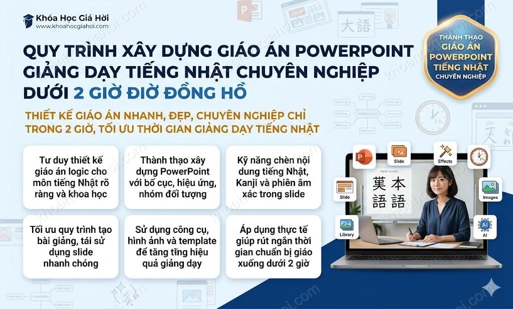 Quy Trình Xây Dựng Giáo Án Powerpoint Giảng Dạy Tiếng Nhật Chuyên Nghiệp Dưới 2 Giờ Đồng Hồ