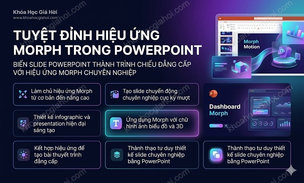 Khóa học Tuyệt đỉnh hiệu ứng Morph trong PowerPoint