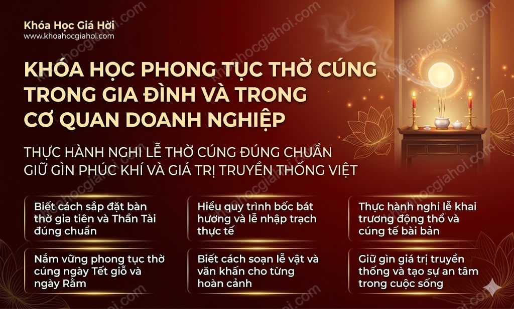 Khóa Học Phong Tục Thờ Cúng Trong Gia Đình Và Trong Cơ Quan, Doanh Nghiệp