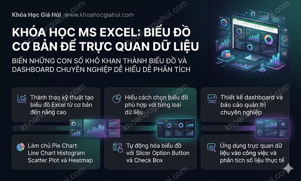 Khóa học MS Excel: Biểu đồ cơ bản để trực quan dữ liệu