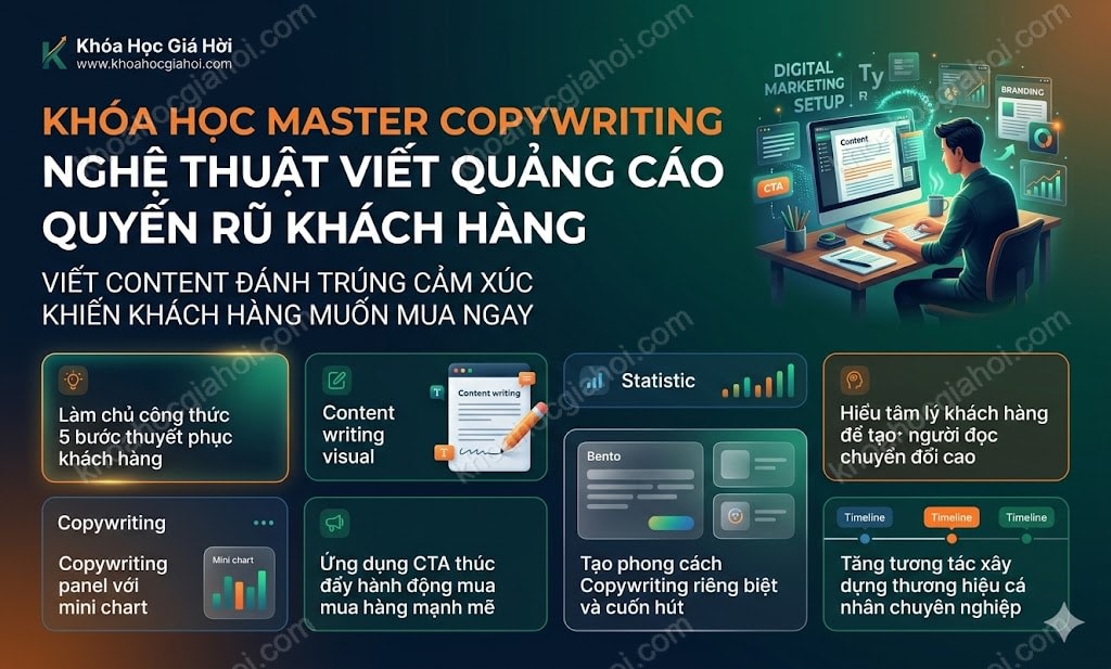 Khóa Học Master Copywriting - Nghệ Thuật Viết Quảng Cáo Quyến Rũ Khách Hàng