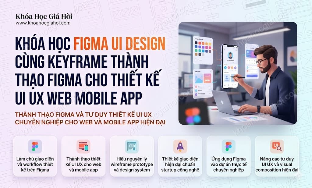 Khóa Học Figma UI Design Cùng Keyframe – Thành Thạo Figma Cho Thiết Kế UI/UX Web/ Mobile App