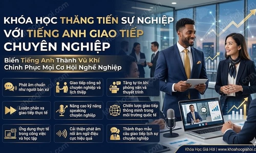 Khóa Học Thăng Tiến Sự Nghiệp Với Tiếng Anh Giao Tiếp Chuyên Nghiệp