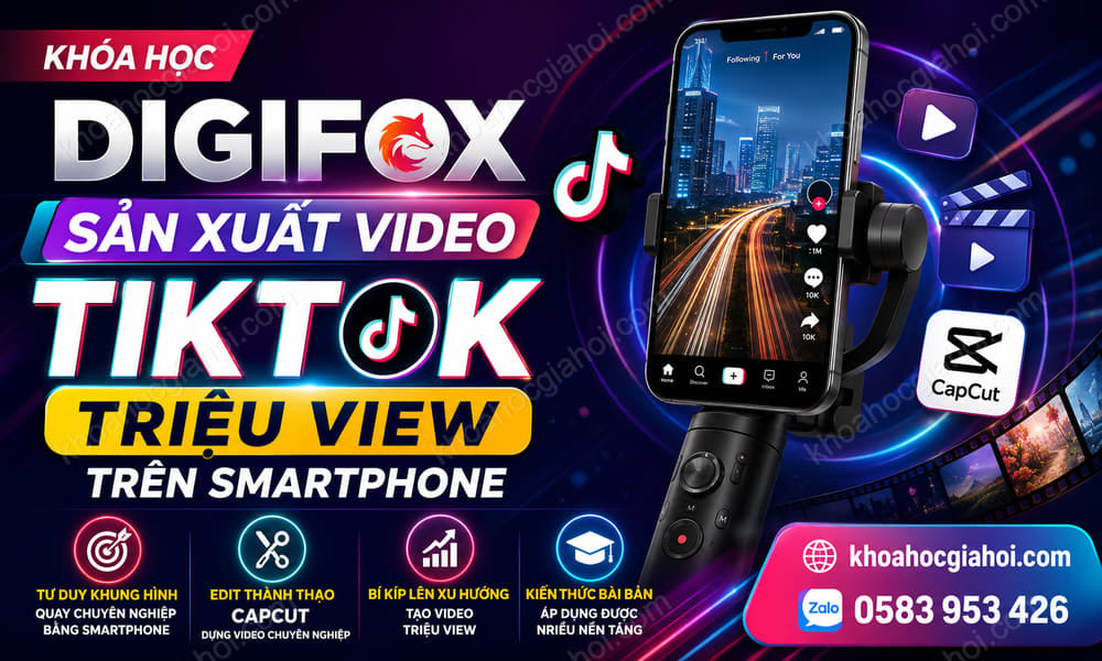 Khóa Học Digifox Sản Xuất Video Tiktok Triệu View Trên Smartphone