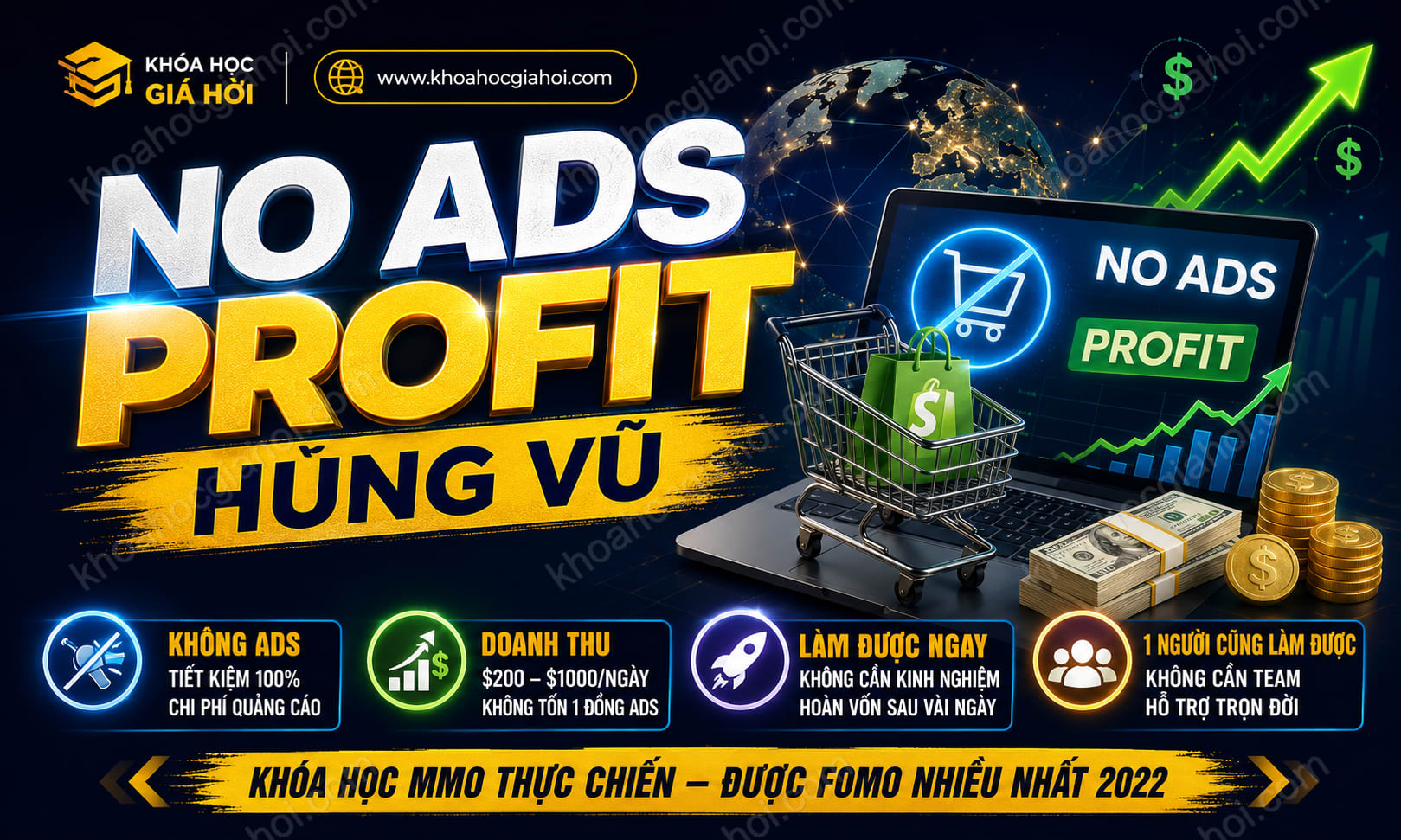 No Ads Profit Hùng Vũ