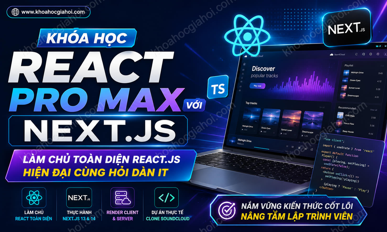 Khóa Học React Pro Max Với Next.js - Làm Chủ Toàn Diện React.js Hiện Đại Cùng Hỏi Dân IT