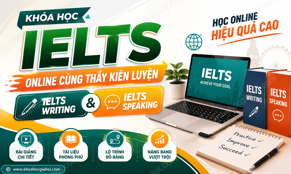 Khóa Học IELTS Online Cùng Thầy Kiên Luyện - IELTS Writing Và IELTS Speaking