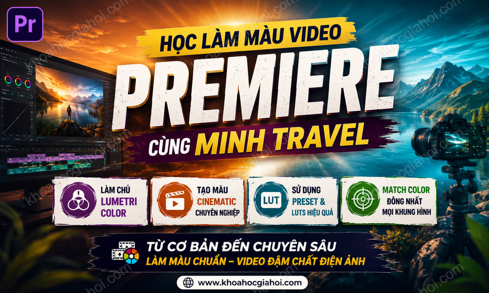 Học Làm Màu Video Premiere Cùng Minh Travel