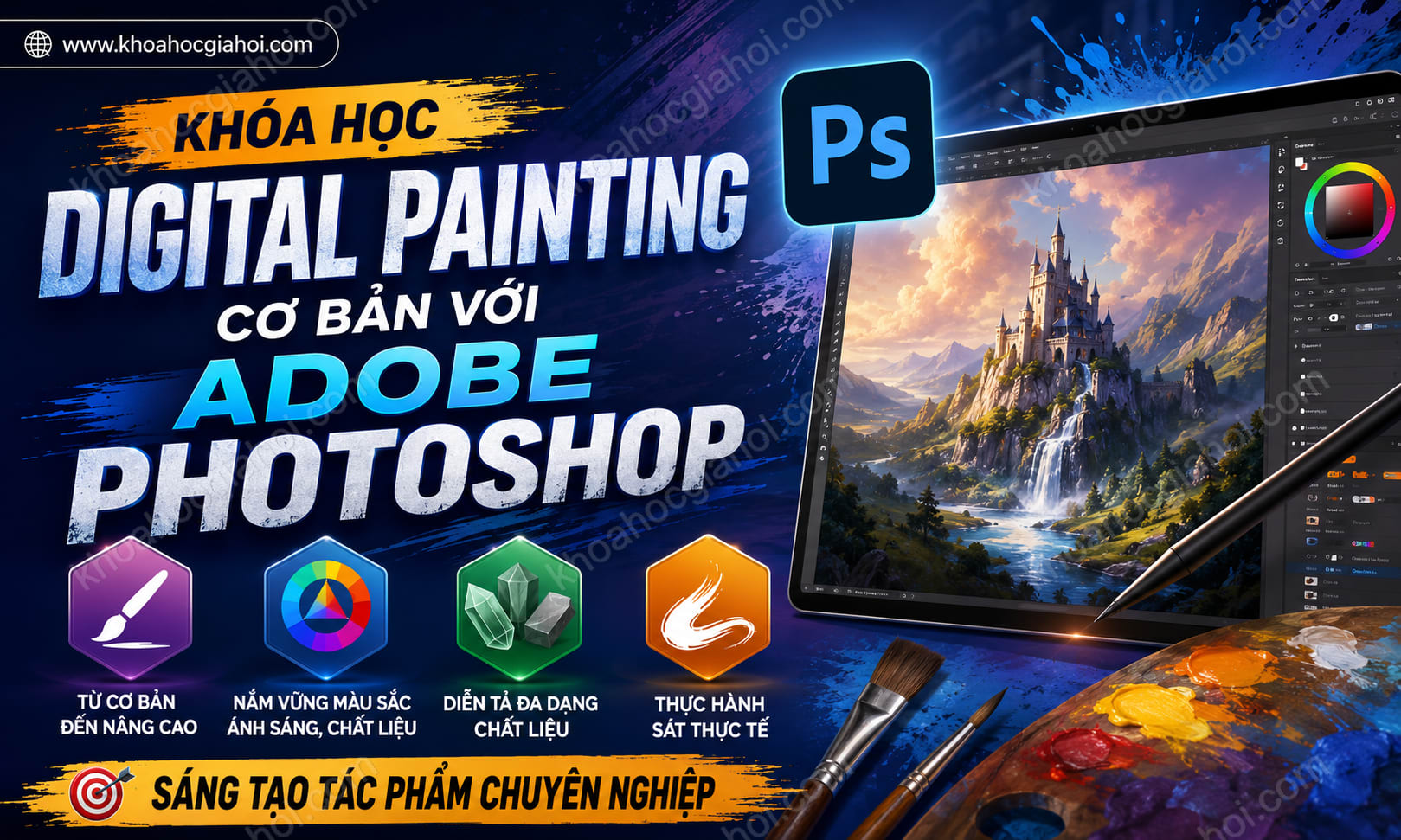 Khóa Học Digital Painting Cơ Bản Với Adobe Photoshop