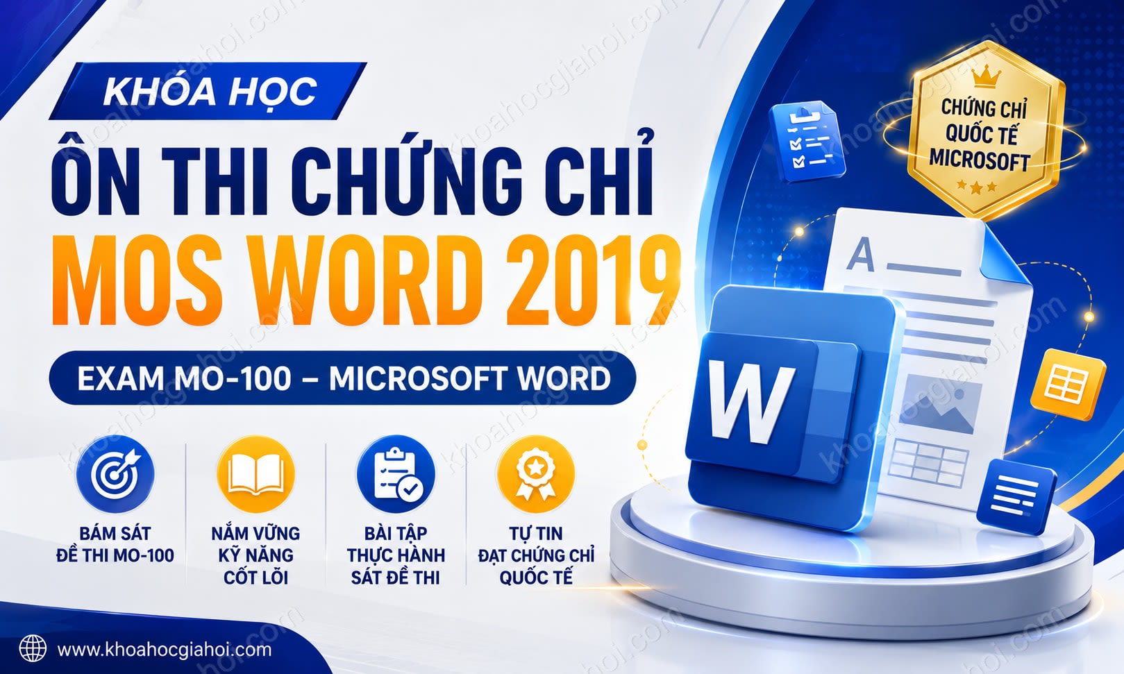 Khóa Học Ôn Thi Chứng Chỉ Mos Word 2019 – Exam Mo-100 Microsoft Word – Ts. Đặng Xuân Thọ