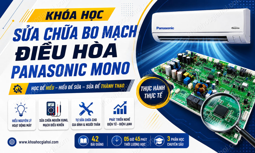 Khóa Học Sửa Chữa Bo Mạch Điều Hòa PANASONIC MONO
