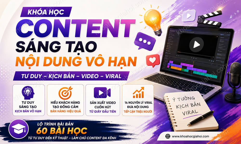 Khóa Học Content – Sáng Tạo Nội Dung Vô Hạn