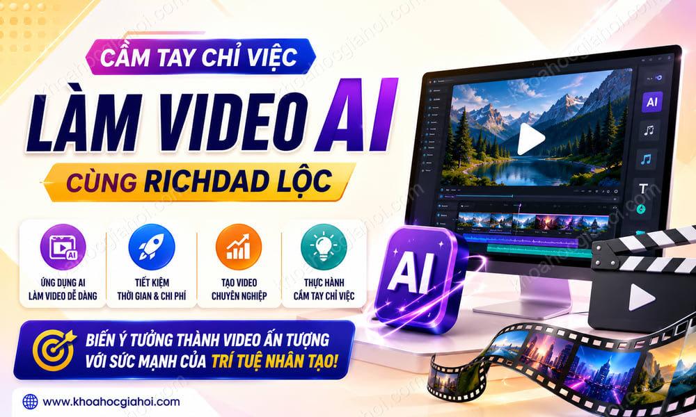 Khóa Học Cầm Tay Chỉ Việc Làm Video AI Cùng Richdad Lộc