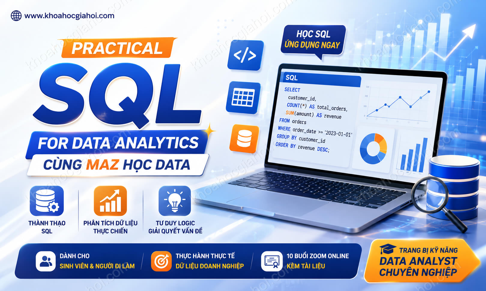 Khóa Học Practical Sql For Data Analytics Cùng Maz Học Data