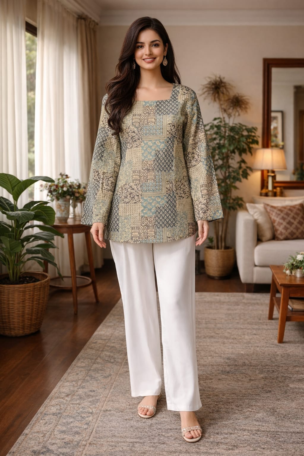 STYLISH COTTON PRINTED TOP
