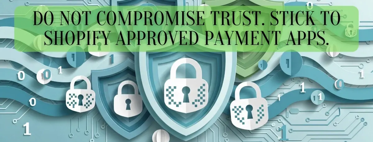 Approved vs unapproved Shopify payment apps comparison visual