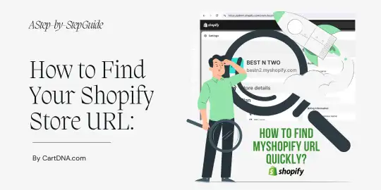 How to find myshopify.com URL in Shopify admin settings — Domains section showing the default myshopify store domain