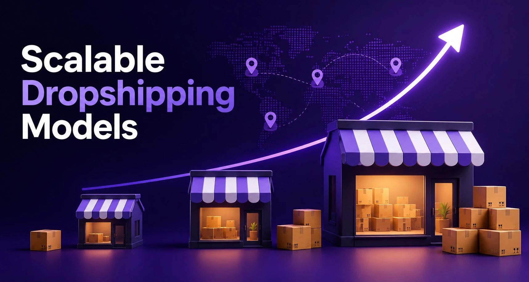 Guide du modèle de dropshipping évolutif présentant des stratégies de croissance ecommerce en marque propre, private label et high ticket