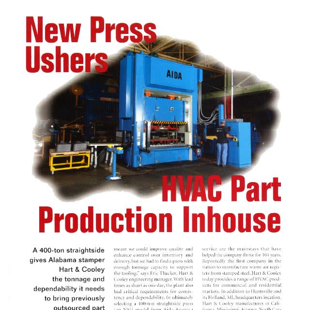 The press gives us the foundation we need to support the parts production we've absorbed and the tooling we've brought inhouse. That means we can achieve even tighter quality control of our products.