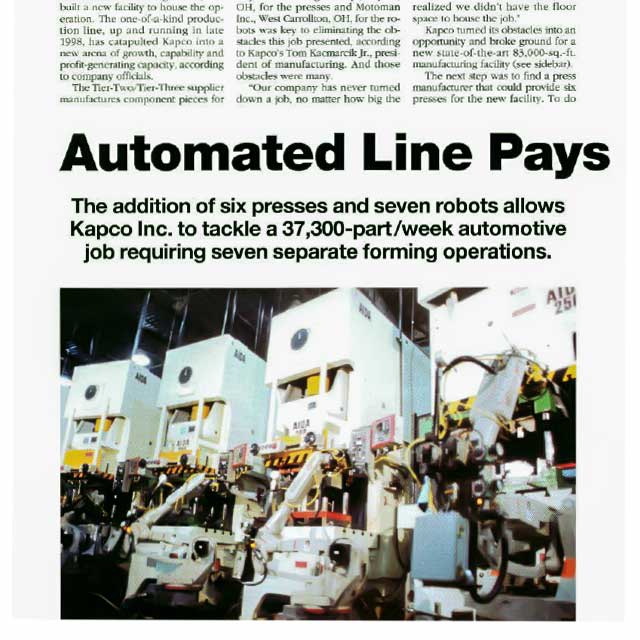 Automated line pays dividends