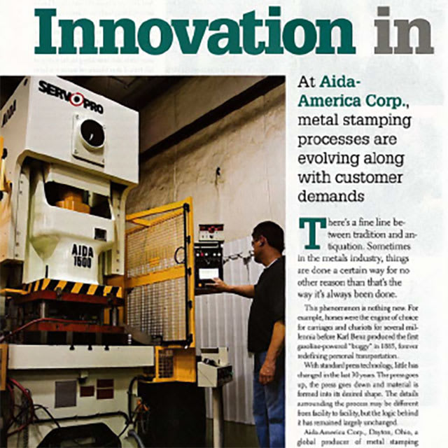 La capacitación para el uso de la nueva prensa servo es importante, y AIDA tiene un excelente personal en la cola para hacer precisamente eso. Después de eso, la prensa ha sido impecable, por lo que el servicio no ha sido necesario.