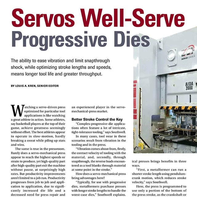 En el corto plazo, la vida útil de la herramienta y la calidad de las piezas mejoran. A más largo plazo, los formadores de metal experimentan mejoras significativas relacionadas con el desgaste y el mantenimiento de la prensa.