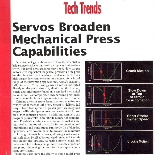 Adjusting stroke length and press speed helps stampers optimize a variety of jobs on one press, minimizing the need for large capital equipment investments.