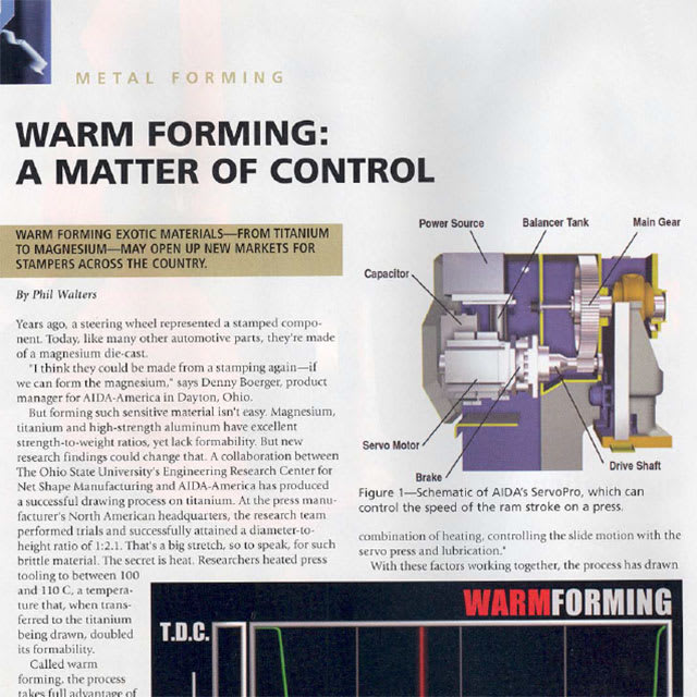 By controlling the velocity, we can control the thinning and thickening of the material during different portions of the form. And by heating and controlling the velocity together, we naturally eliminate the material's tendency to crack.