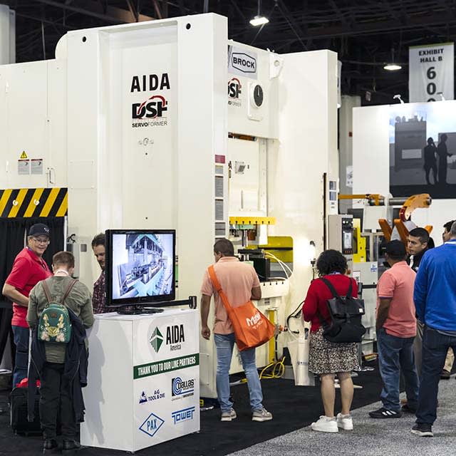 AIDA-America to Demonstrate Multiple Presses at FABTECH Chicago 2023, booth D40902.