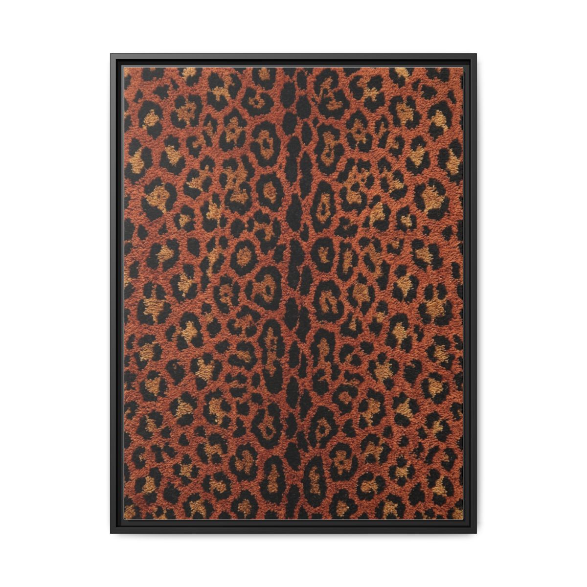 Leopard Print Canvas Wall Art | Terracotta Animal Print Decor | Luxury Texture Framed Canvas | Bold Maximalist Bedroom Art — Thumbnail 2