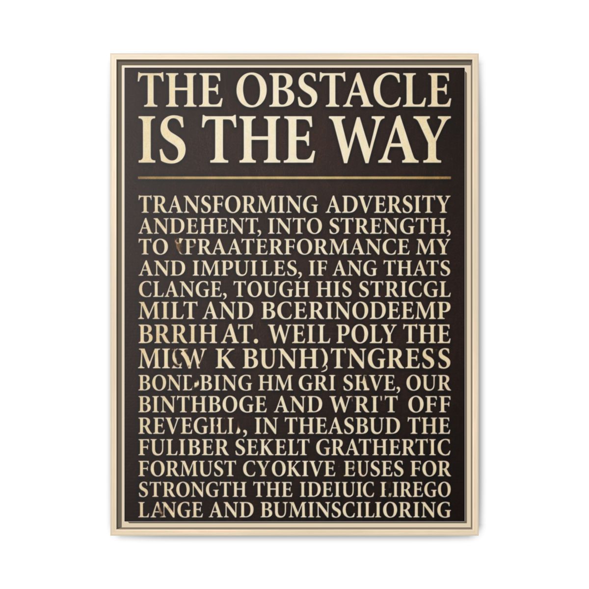 Motivational Quote Canvas Wall Art | Churchill Success Quote Print | Bourbon Gold Framed Canvas, Ready to Hang — Thumbnail 5