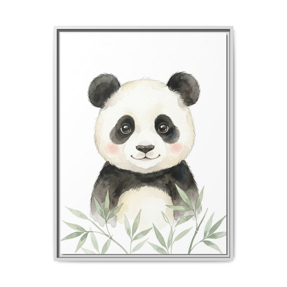 Baby Panda Kawaii Nursery Canvas Wall Art | Gender Neutral Animal Kids Room Decor | Children Birthday Gift — Thumbnail 4