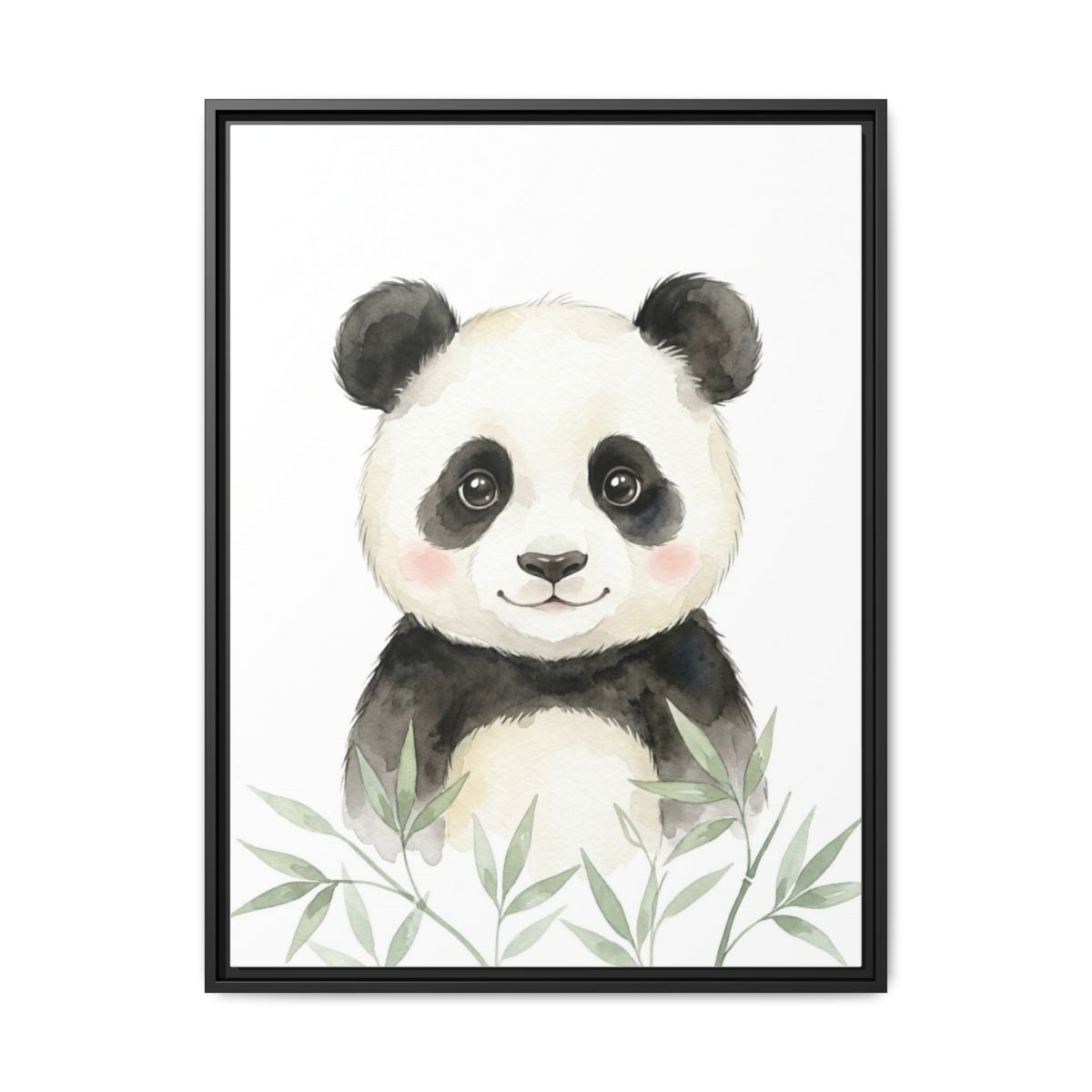 Baby Panda Kawaii Nursery Canvas Wall Art | Gender Neutral Animal Kids Room Decor | Children Birthday Gift - alternate view