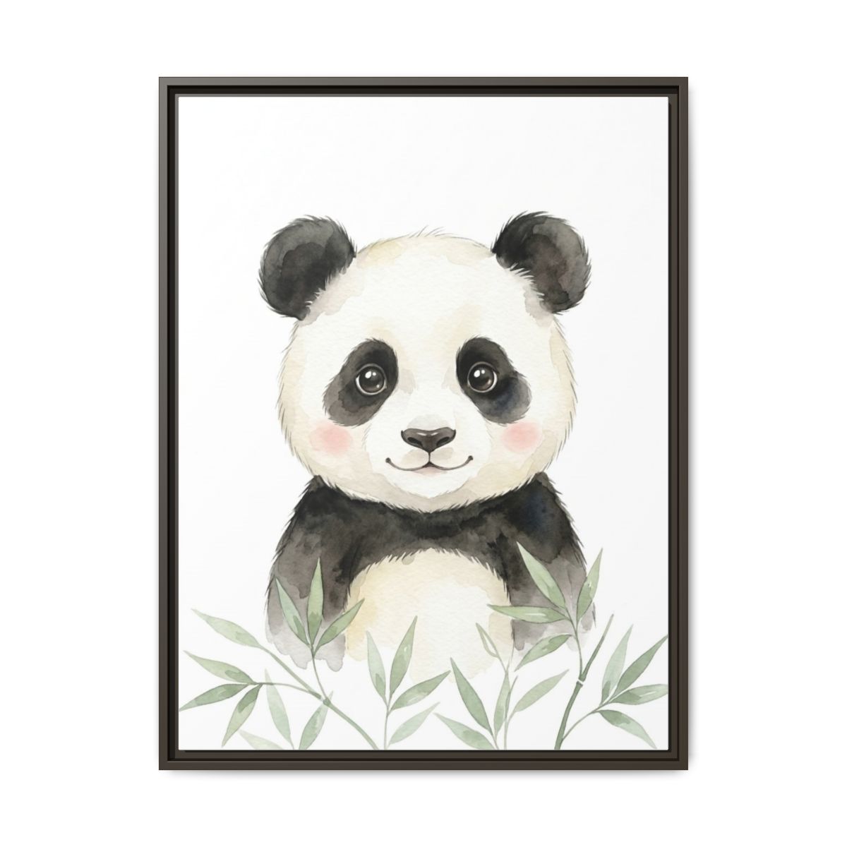 Baby Panda Kawaii Nursery Canvas Wall Art | Gender Neutral Animal Kids Room Decor | Children Birthday Gift — Thumbnail 3